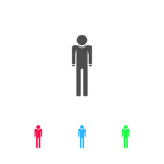 Man icon flat.