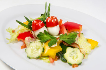 Vegetables. Greens. Children's dish. Breakfast. Dinner. Delicious. Handsomely. A fun dish. Photographed at 45 degrees