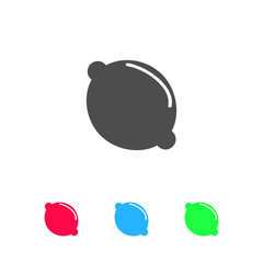 Lemon icon flat.