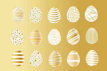 Gold easter egg collection.