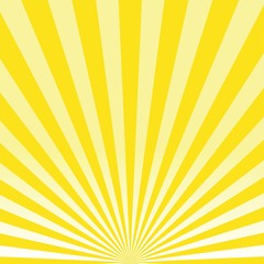 Abstract light yellow sun rays background, vector illustration