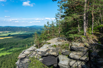 The rock formation Lilienstein in the Saxon Switzerland