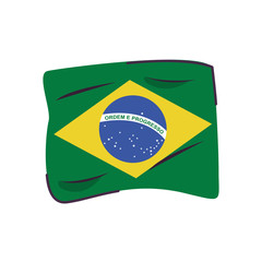 brazil flag country isolated icon