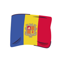 andorra flag country isolated icon