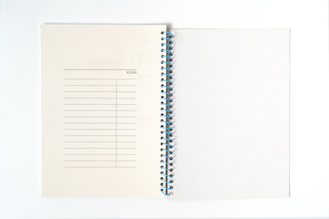 yellow notebook on white background with clipping path - Image