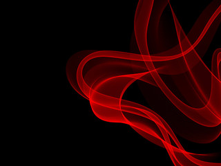 Abstract red waves on the dark background. Vector illustration eps10