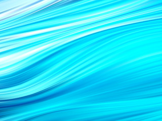 Blue abstract vector background. Stream of bright waves of paint acrylic.