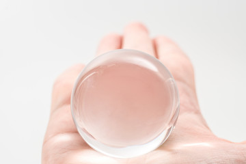 Crystal Ball Reflection in the Palm of your Hand!