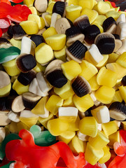 lots of delicious sweet candies to eat like a background