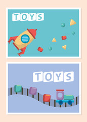set toys baby isolated icons