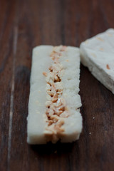 Oriental sweets from Egypt on a wooden background