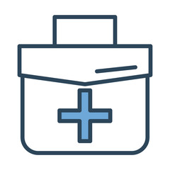 medicine drug kit half line and color style icon