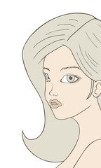 Design of beauty woman illustration