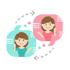 New Chat messages notification, social network, news, speech bubbles