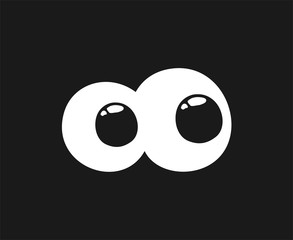 Design of eyes in the dark illustration