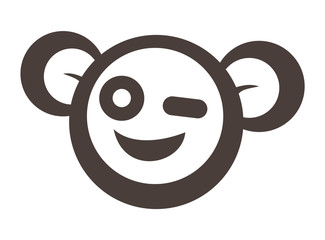 Creative design of funny monkey draw