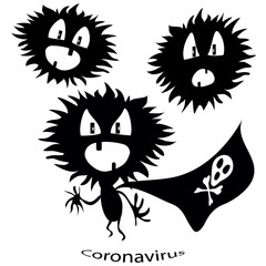 Vector illustration of the covid-19 coronavirus. Ordinary human virus or bacteria in close-up. Stamp of the virus. Microbe, bacterium icon isolated on a white background.