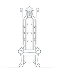 Design of royal chair hand illustration