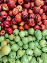lots of ripe delicious sweet apples to eat like a background