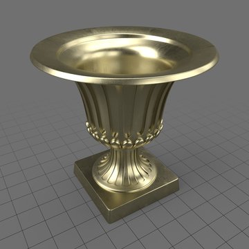 Brass garden urn