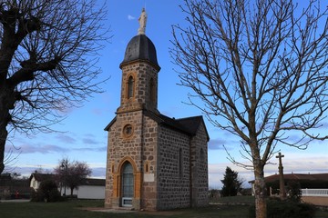 Chapelle de Rampot ou Notre Dame de Bon Secours à Haute Rivoire construite en 1864 - Village de Haute Rivoire - Département du Rhône - France