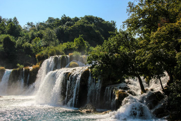skradin waterfalls in krka national park, croatia 