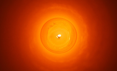 Candle as seen through a tube