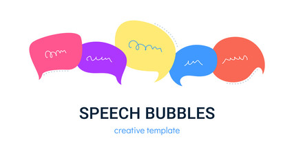 Speech bubbles set for social media as chat conversation