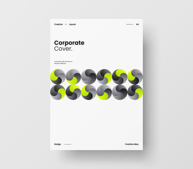 Amazing business presentation vector A4 vertical orientation front page mock up. Modern corporate report cover abstract geometric illustration design layout. Company identity brochure template.