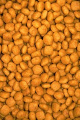 many dog food in close up