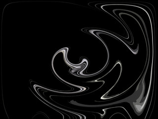 Abstract contrast round spinning rendered oil paint