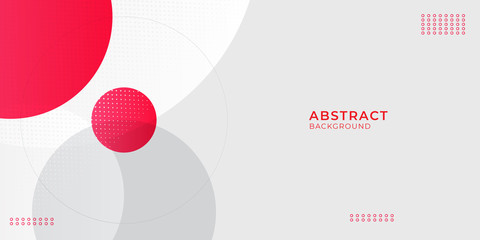 Abstract round circle red white background with blank space