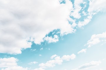 Amazing blue sky with beautiful white clouds. Clouds floating on blue sky