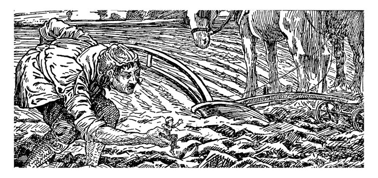 Thumbling, vintage illustration