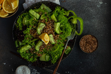 Organic vegan salad concept