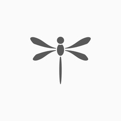 dragonfly icon, animal vector