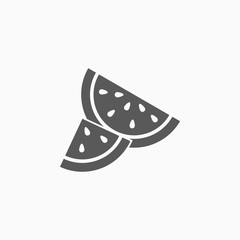 watermelon icon, fruit vector