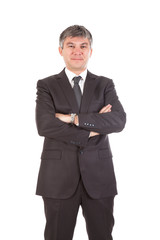 Confident gray haired businessman portrait