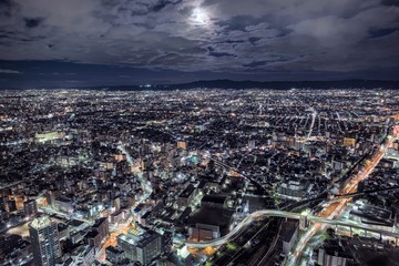Fototapeta na wymiar 大阪府・あべのハルカスからの夜景 2
