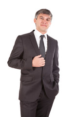 Confident gray haired businessman portrait