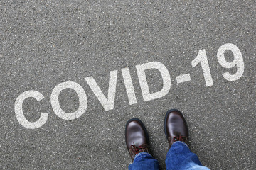 COVID-19 COVID corona virus coronavirus man business concept