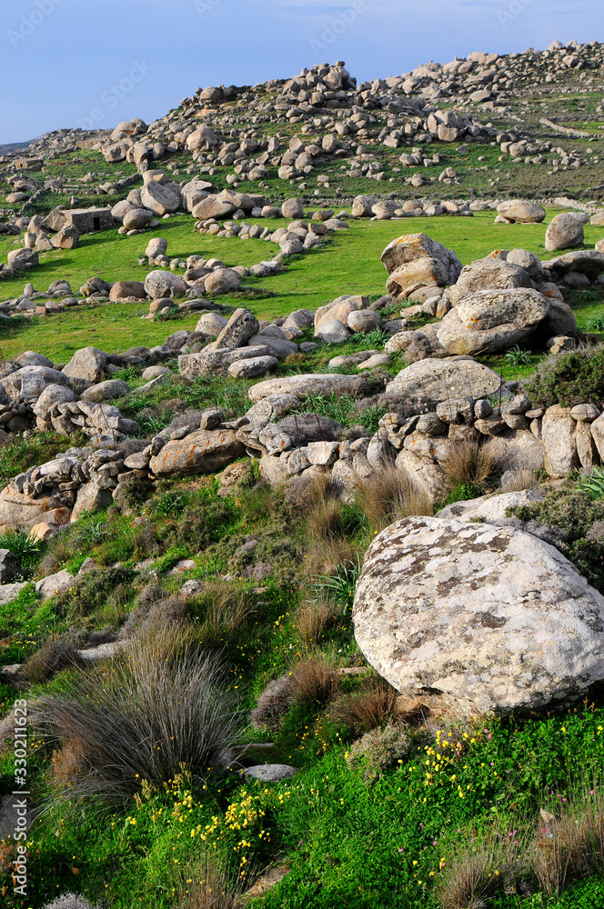 Sticker Rocky landscape on Tinos (Greece) - Felslandschaft auf Tinos (Griechenland)