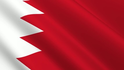  3d rendering bahrain flag waving animation full screen background, for celebrating independence day.