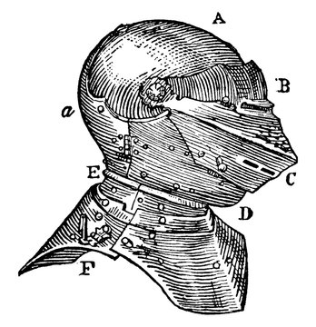 A calotte or cap, vintage engraving.