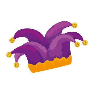 fun hat buffon isolated icon vector illustration design