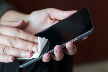 Clean and disinfect mobile phone