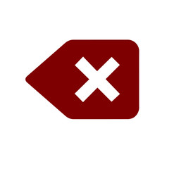 cancel icon on white background