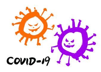 COVID-19 Virus cartoon illustration
