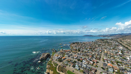 Fototapeta na wymiar California Coastline Beautiful Aerial Panoramic