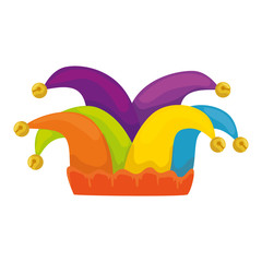 fun hat buffon isolated icon vector illustration design